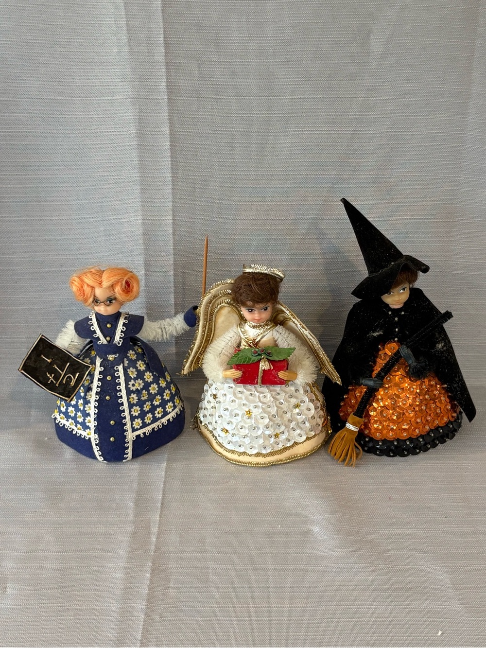 LI’l Missy Handcrafted Holiday Doll Trio - Vintage 1970’s